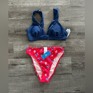 NWT Cupshe High Rise Bikini S
